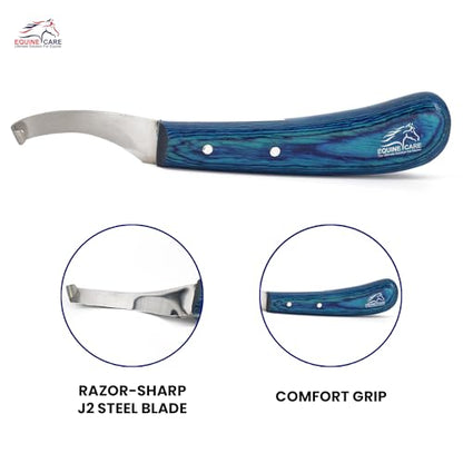 Equine Care Right-Handed Hoof Knife, J2 Stainless Steel, Farrier Tool