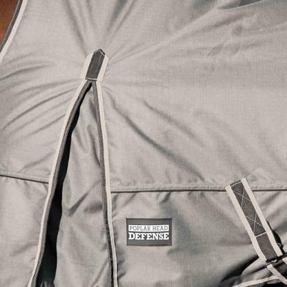 Jeffers Poplar Head Defense 1680 Denier Turnout Blanket with Extended Neck Design, Plymouth Brown 72"- 240g Polyfill, Waterproof, Breathable Horse Blanket, Ideal Protection for Winter, Medium Weight - size: 72 in