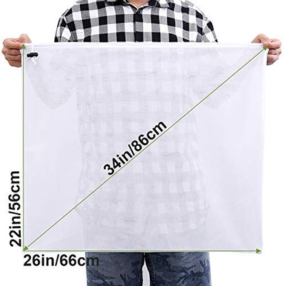 Brew Bags Reusable 3 Pack, Extra Large 26"x22" Fine Mesh Strainer Bag for Home Brewing Hops Grains Wine Beer Making Drawstring Straining Brew in a Bag - size: 1