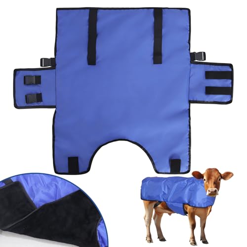 Calf Blanket Goat Coats Winter Jacket Calves Warming Blanket Warm Thickened Waterproof Windproof Calves Livestock Warm Clothes for Goats, Alpacas, Donkeys and Other Livestocks (1)