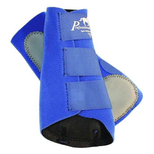 Professional's Choice Equine Easy-Fit Front Leg Splint Boot | Hook & Loop Closure | Sold in Pairs | One Size Fits All - color: Royal Blue, size: One Size
