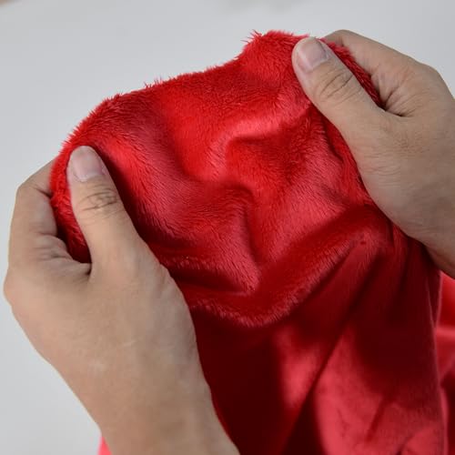 Surf turtle Red Super Soft Minky Fabric by The Yard, 36"x60" - color: Red