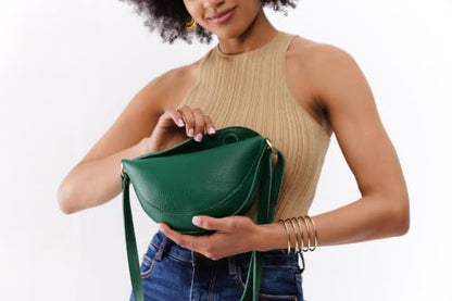 Portland Leather Goods Koala Sling Bag - Adjustable Full-Grain Leather - color: Bacalar, size: Medium