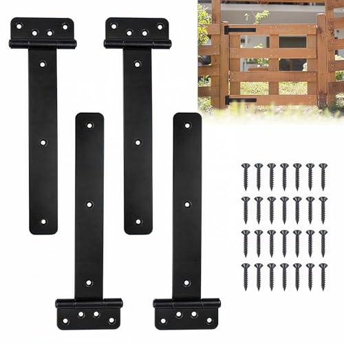 4 Pack 13" Large Heavy Duty Gate Hinges Gate Tee Hinge - color: T-strap, size: 11 Inch - 4 Pcs
