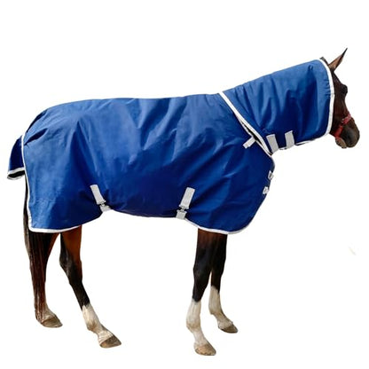 Horse Blanket Winter Water Resistant,220g Polyester Fiber Filling Liner 1200D Premium Turnout Horse Blanket,Medium Weight Blanket 145cm