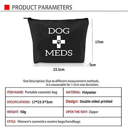 G2TUP Dog Medicine Bag - Vet Tech Gifts, Dog Essentials Storage for Travel, Camping, Car Emergency (Black) - color: Dog Meds black