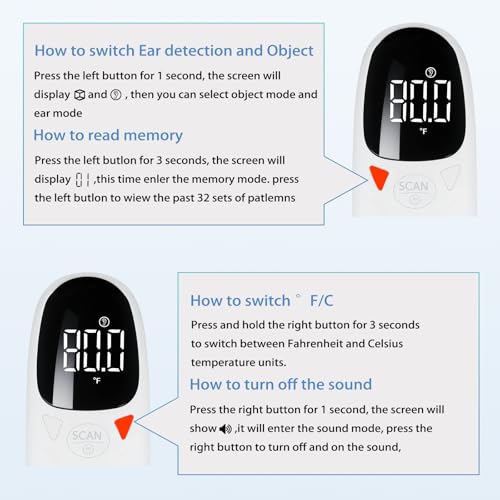 Cat and Dog Ear Temperature Monitor, Pet Only Thermometer, Dogs or Cats Ear Temperature Monitor with Warranty, Dog and Cat Ear Care Supply, Take Pet Temperature Tool.