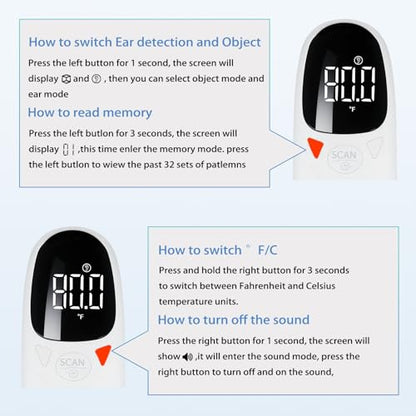 Cat and Dog Ear Temperature Monitor, Pet Only Thermometer, Dogs or Cats Ear Temperature Monitor with Warranty, Dog and Cat Ear Care Supply, Take Pet Temperature Tool.