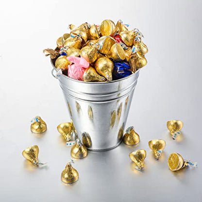 Sadnyy 12 Pack 4.5 X 5 inch Silver Metal Buckets - color: Silver, size: 4.5 x 5 in