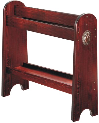 HOTCAN Pine Wood Saddle Rack | Ideal Saddle Stand for Horse Gear & Horse Tack Organizers | Suitable for Displaying Trophy Tack at Home | Compatible with English,Australian,Western Saddle(Red Mahogany) - color: Red Mahogany