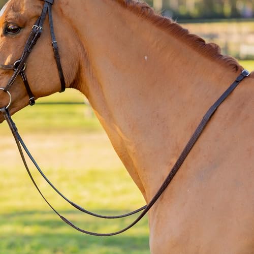 Equinavia Saga Adjustable Padded Fancy Stitched Figure 8 Bridle with Reins - size: Cob