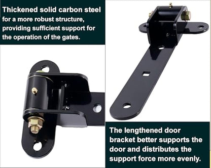 13" Heavy Duty Gate Hinges,900 Lbs Capacity,180° or 90° Smooth Open - size: Large