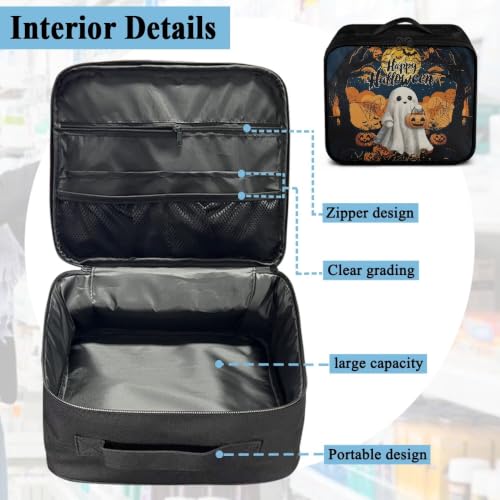 First Aid Bag Halloween Ghost Pumpkin Empty Medical Supplies Organizer Bag Portable Trauma Kit for Home Office Kitchen Traveling Camping - color: Halloween Ghost Pumpkin Theme
