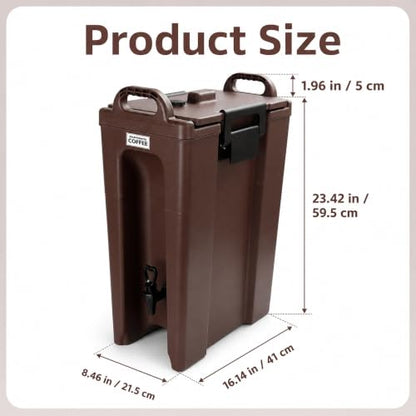 YUANHAO 5 Gallon Insulated Beverage Dispenser with Spigot - size: 5 GAL