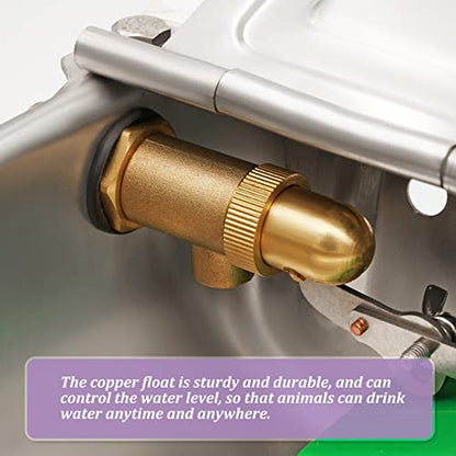 Automatic Dog Water Bowl with Brass Float Valve and Drain Hole