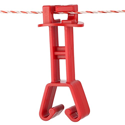 25-Pack Electric Fence Chain Link Extended Insulators, Red - color: Red