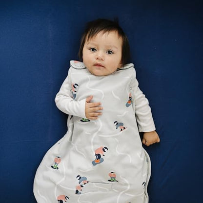 Woolino Toddler Sleeping Sack, 4 Season, Merino Wool and Organic Cotton, Baby Sleep Bag, 2-4 Years, Snowboarder - color: Snowboarder