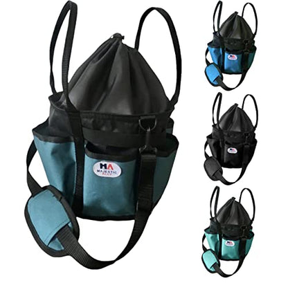 Majestic Ally horse Grooming Organizer Tote Bag - color: Hunter Green