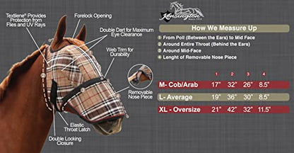 Fly Mask with Removable Nose, X-Large, Lavender Mint - size: XL (Large Horse)