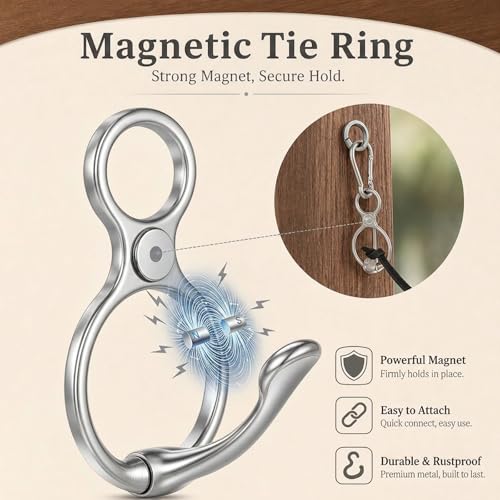 Heavy Duty Horse Tie Ring - Quick Release Safety Buckle for Horse Stalls & Trailers | Rustproof Steel Equestrian Tack