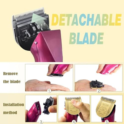Adjustable 5 in 1 Blades Dog Grooming Blades Compatible with Wahl | For Clipper Arco, Compatible with Bravura, Chromado, Creativa, Compatible with Figura and Motion,Gold,3-Pack - color: GOLD/3PCS