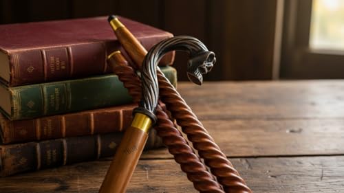 Handmade Solid Brass Head Handle Vintage Style Antique Wooden Walking Stick Cane Gift (3 Fold Wooden Walking Cane) - style: Skull walking handle stick