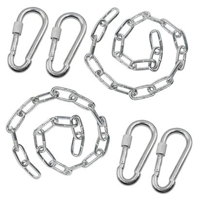 Heavy Gate Chain Lock,Stainless Steel Gate Latches Link Lock with 2 Quick Locking Carabiner Clip Hooks for Livestock Horse Goat Cows Stall,Outdoor Fence Gate,Barn