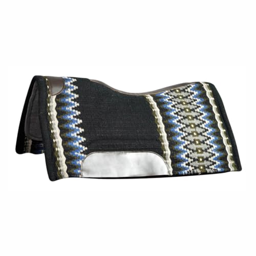 TuffRider Contoured Double Weave Black Western Saddle Pad 34" X 36" with Felt