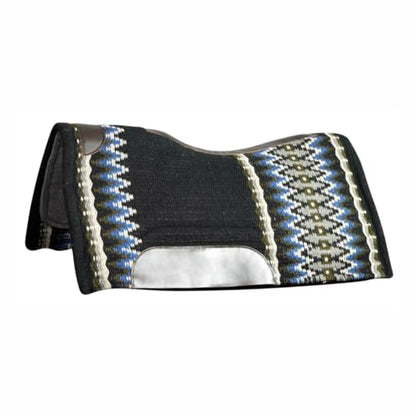 TuffRider Contoured Double Weave Black Western Saddle Pad 34" X 36" with Felt