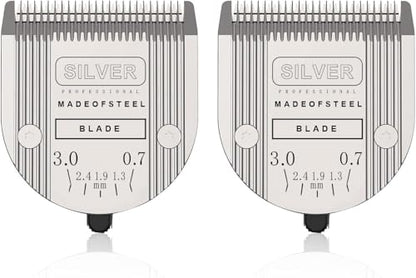 Adjustable Dog Grooming Clipper 5 in1 Blade for Wahl Bravure, Silver,2PCS - color: Silver/2pcs