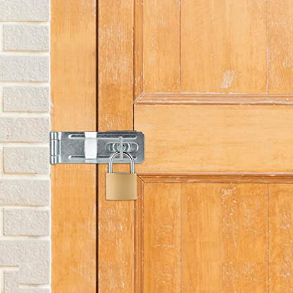 4.5" Swivel Staple Safety Hasps Latches with Twist Knob, Silver 2Pcs - color: Two Silver