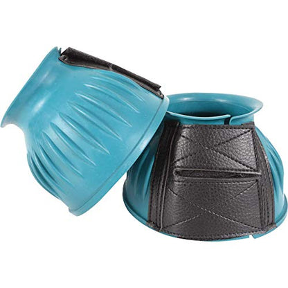 CASHEL Rubber Bell Horse Boots, Teal, Medium