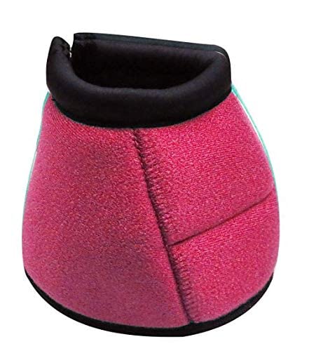 Showman Elite Equine Bell Boots - color: Pink, size: Medium