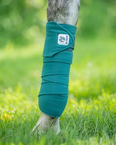 AJ Tack Polo Wraps - 12 ft - Pack of 4 Hunter Green - color: Hunter Green