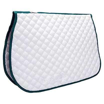 Dura-Tech White All Purpose Horse Saddle Pad | Versatile Use | Comfort Padding | Breathable Design | Secure Fit | Perfect Dimensions - color: WHITE TEAL