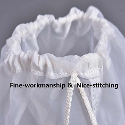 12"x18" Nylon Mesh Strainer Bags for Almond Nut Milk, Greek Yogurt, Home Beer Wine Brewing 180 Micron - size: 12"x18" Brew Bag - 180Micron