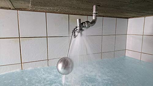 304 Stainless Steel Balanced Float Ball Valve, Tank Mount, 100 Psi (1/2") - size: 0.5 Inch