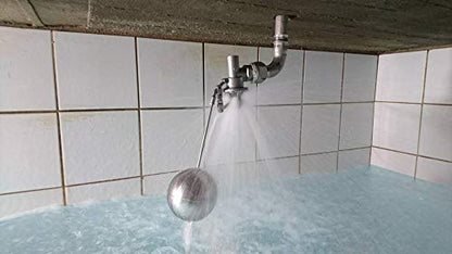 304 Stainless Steel Balanced Float Ball Valve, Tank Mount, 100 Psi (1/2") - size: 0.5 Inch