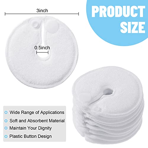 Sosation 56 Pack G Tube Button Covers Pads Holder Cotton 3 Inch White