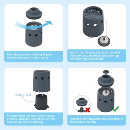 1" Float Valve for Water Tank, Automatic Water Level Control Valve, High Flow Fill Valve for Stock Tank, Livestock Water Trough, Pond & Pool, Nylon Resin, Auto Shut-Off