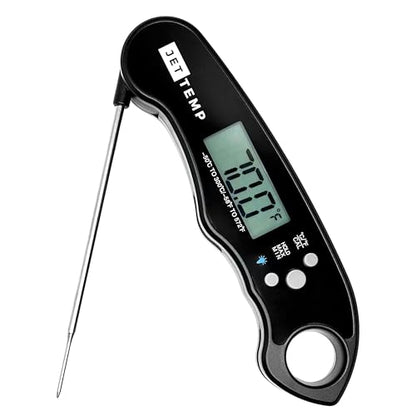 F1 Digital Meat Thermometer - Fast, Accurate, Waterproof - Great for Cooking, Grilling, Baking, Frying - color: Stealth Black
