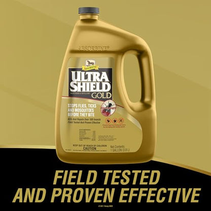 Absorbine UltraShield Gold 128oz Insecticide & Repellent for 100+ Insects, Use on Horses - size: 128 Ounce w/o Sprayer