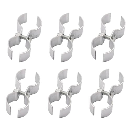 Double Pipe Clamp Chain Link Fence Clamps, 6Pcs Panel Clamps with Wing Nut, Carbon Steel Pipe Clamps for (0.98") Pipes, Ideal for Joining & Securing Gridwall Panels, Temporary Fence, Dog Kennel (25mm) - color: 25mm