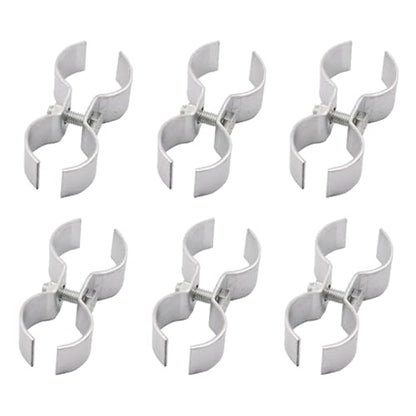 6Pcs Chain Link Panel Clamps, 12mm, Silver - color: 12mm