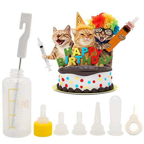 Puppy Kitten Bottle for Nursing, Newborn Baby Dog Cat Rabbit Feeding Feeder