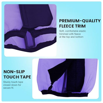 Mesh Fly Boots Horse Fly Boots Mesh Fly Wraps Leg Guard for Horse Set of 4 - color: Purple