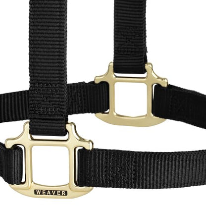 Weaver Leather Original Non-Adjustable Nylon Horse Halter, Small, Black