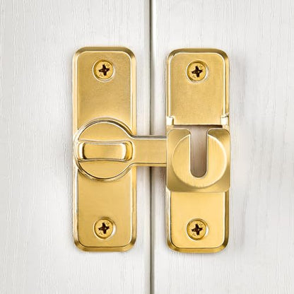 Gold 90/180 Degree Flip Latch,Zinc Alloy Barn Door Latch - color: Gold