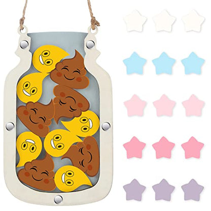 Qunclay Potty Training Jar with Stars for Toddlers,Fresh Style - style: Fresh Style