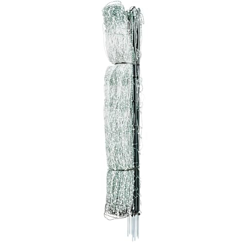 Premier 1 ElectroStop® Pro, PrimaPosts™ – Sheep & Goats – 42"H x 164'L | Green/white. Rigid PrimaPosts™ & braided conductors. For sheep & goats. Keeps out coyotes & dogs. Energizer sold separately. - color: Green/White